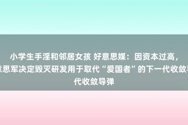 小学生手淫和邻居女孩 好意思媒：因资本过高，好意思军决定毁灭研发用于取代“爱国者”的下一代收敛导弹