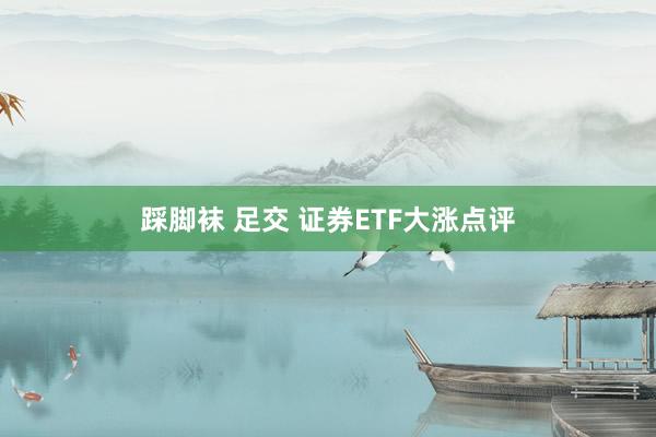 踩脚袜 足交 证券ETF大涨点评
