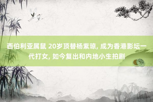 西伯利亚属鼠 20岁顶替杨紫琼， 成为香港影坛一代打女， 如今复出和内地小生拍剧