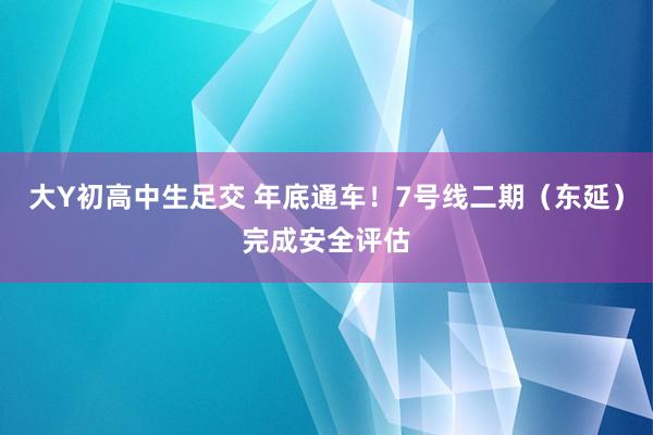 大Y初高中生足交 年底通车！7号线二期（东延）完成安全评估