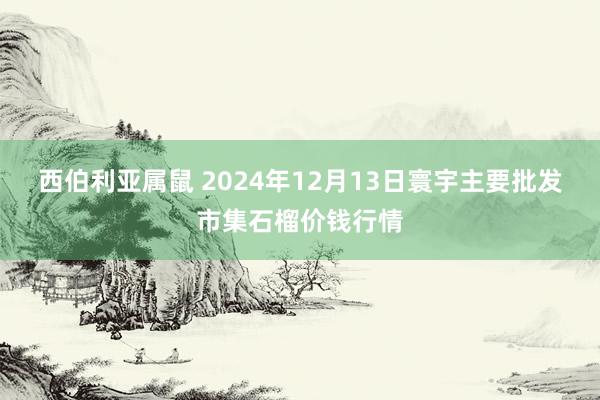西伯利亚属鼠 2024年12月13日寰宇主要批发市集石榴价钱行情