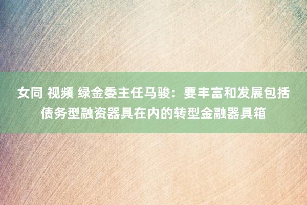 女同 视频 绿金委主任马骏：要丰富和发展包括债务型融资器具在内的转型金融器具箱