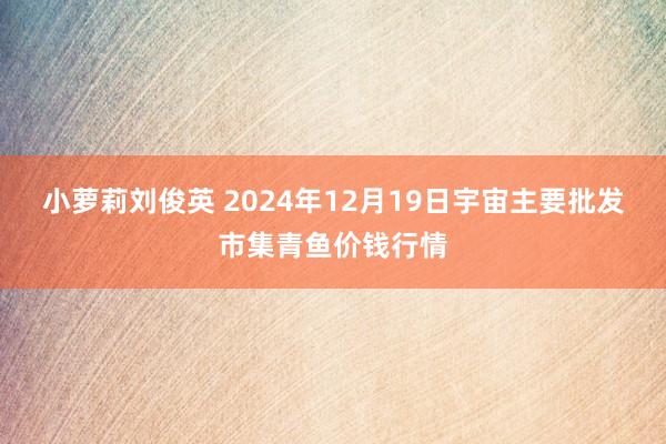 小萝莉刘俊英 2024年12月19日宇宙主要批发市集青鱼价钱行情