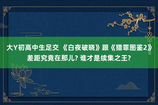 大Y初高中生足交 《白夜破晓》跟《猎罪图鉴2》差距究竟在那儿? 谁才是续集之王?