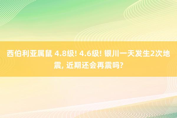西伯利亚属鼠 4.8级! 4.6级! 银川一天发生2次地震， 近期还会再震吗?