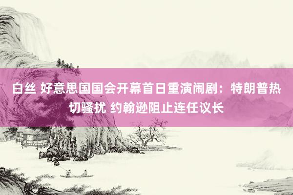 白丝 好意思国国会开幕首日重演闹剧：特朗普热切骚扰 约翰逊阻止连任议长