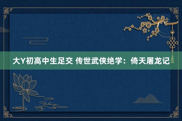大Y初高中生足交 传世武侠绝学：倚天屠龙记