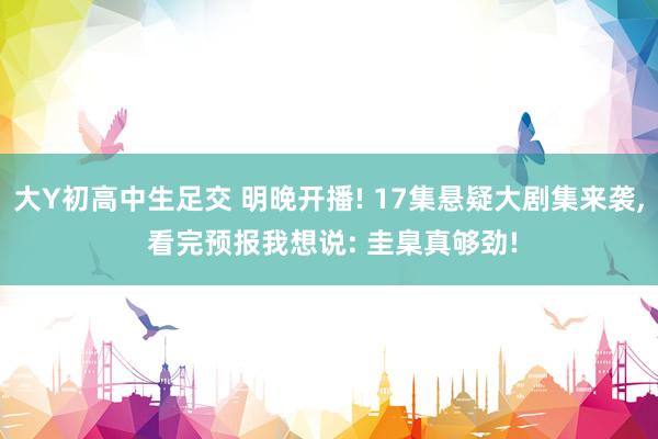大Y初高中生足交 明晚开播! 17集悬疑大剧集来袭， 看完预报我想说: 圭臬真够劲!